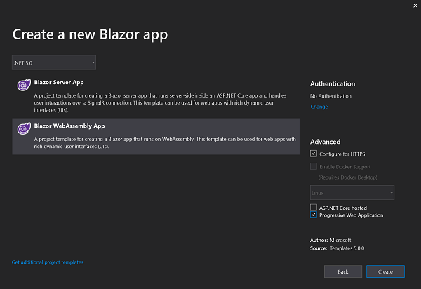 Create a new Blazor app