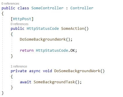 async void