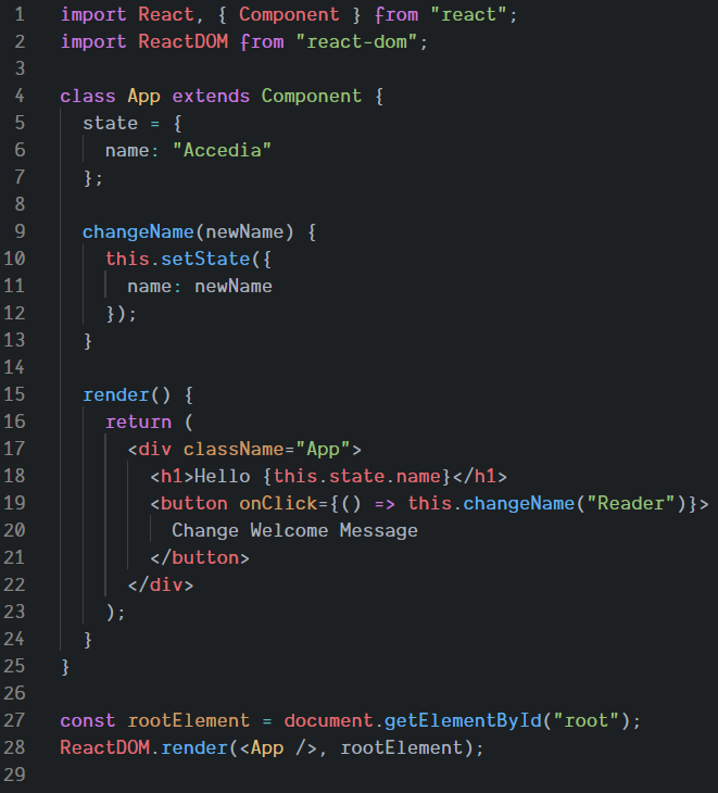 React Component Written in JSX