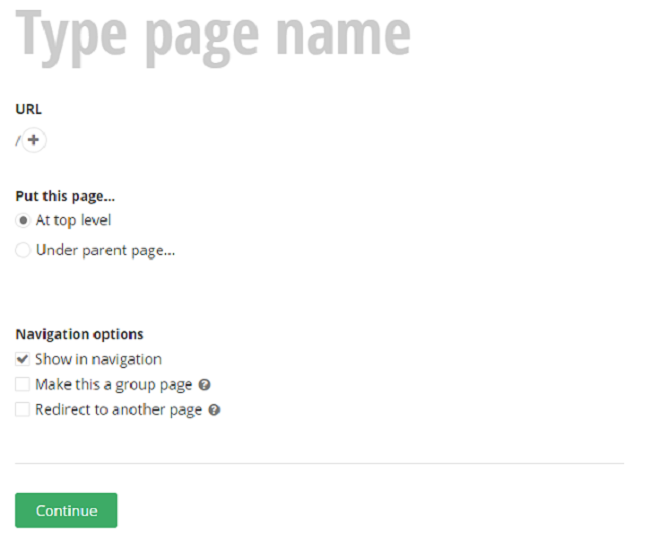 type page name